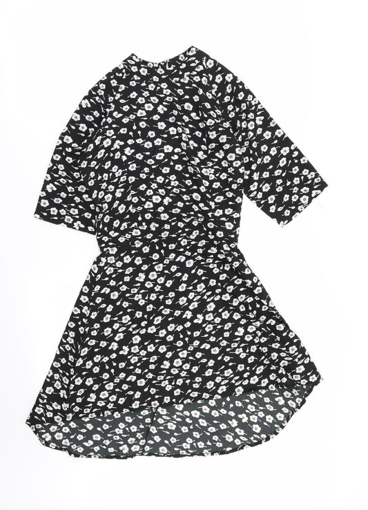 Blue Inc Womens Black Floral  Fit & Flare  Size 6