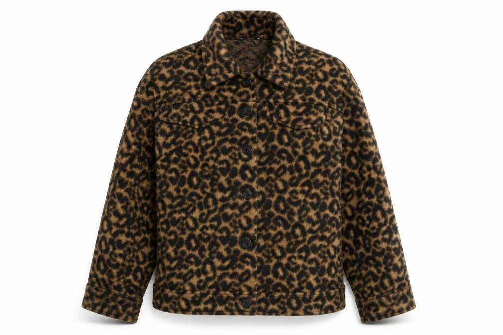white icy Womens Multicoloured Animal Print  Jacket  Size S