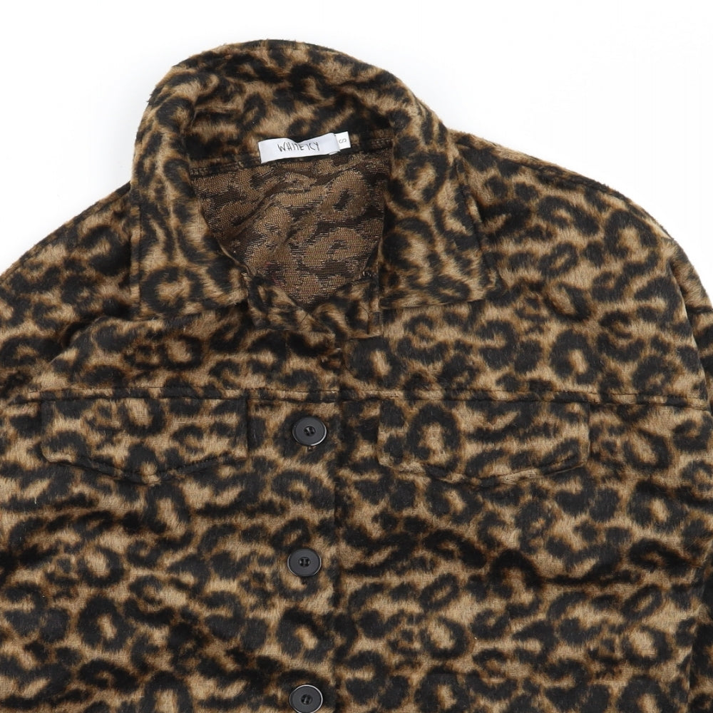 white icy Womens Multicoloured Animal Print  Jacket  Size S