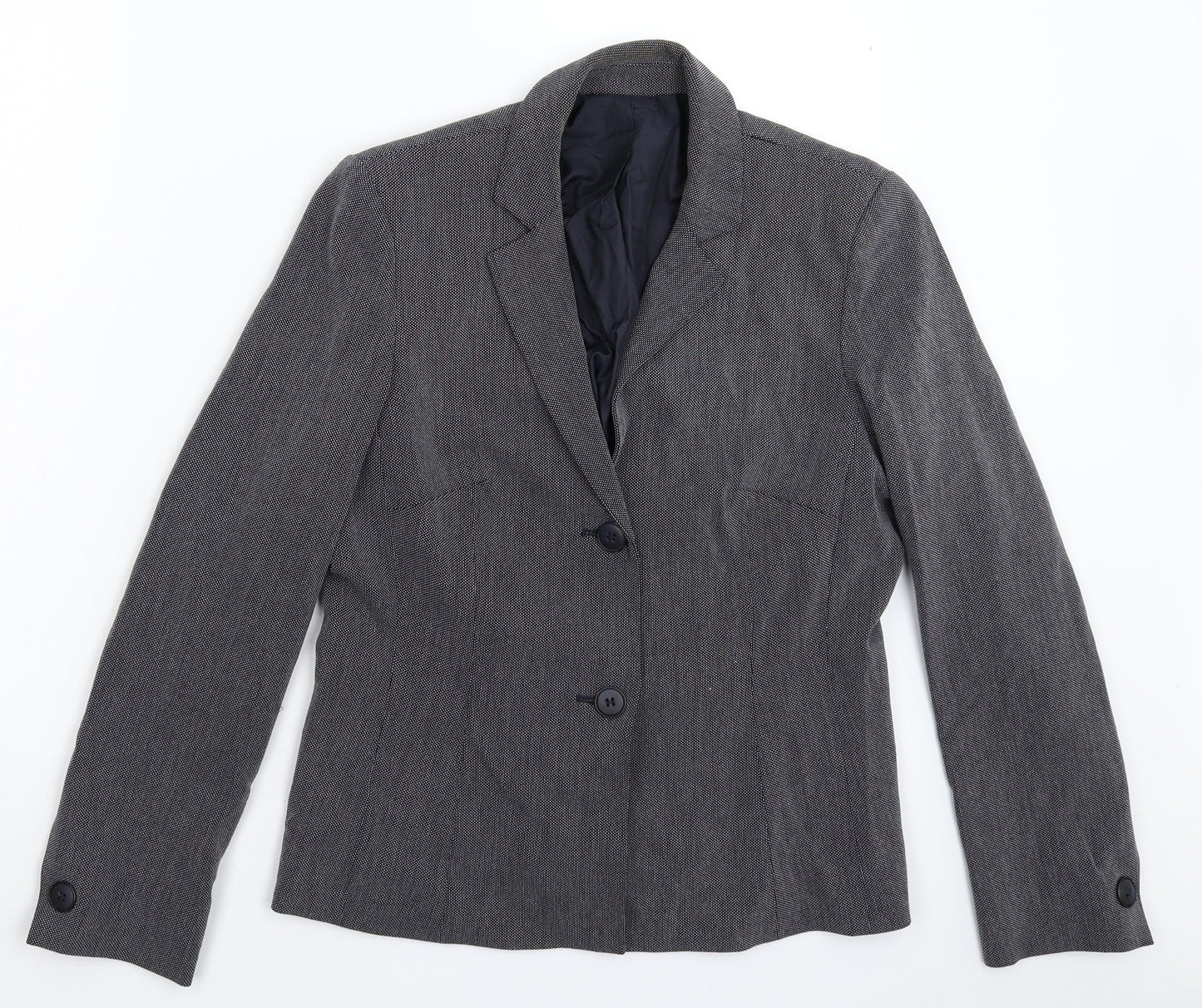 Preworn Womens Blue   Jacket Suit Jacket Size 12