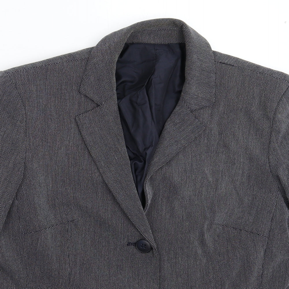 Preworn Womens Blue   Jacket Suit Jacket Size 12