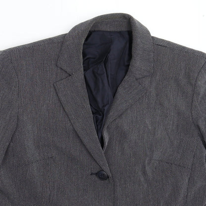 Preworn Womens Blue   Jacket Suit Jacket Size 12