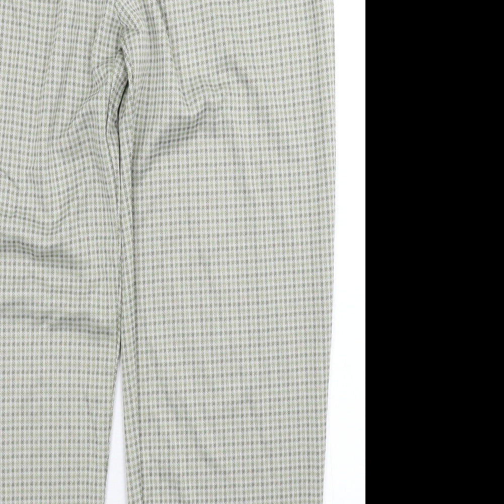 Preworn Womens Green Check  Trousers  Size 18 L27 in