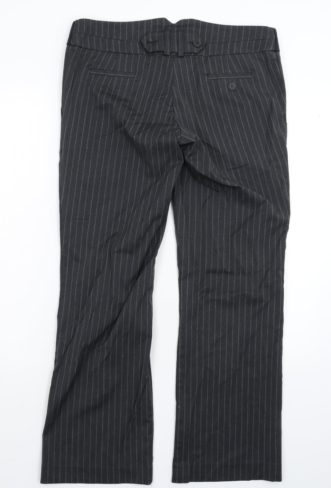 Mothercare Womens Grey Striped  Trousers  Size 34 in L30 in
