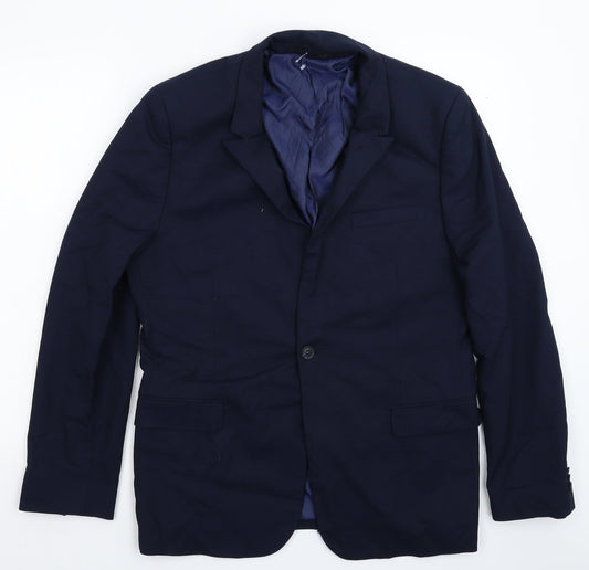 Topman Mens Blue   Jacket Suit Jacket Size 42