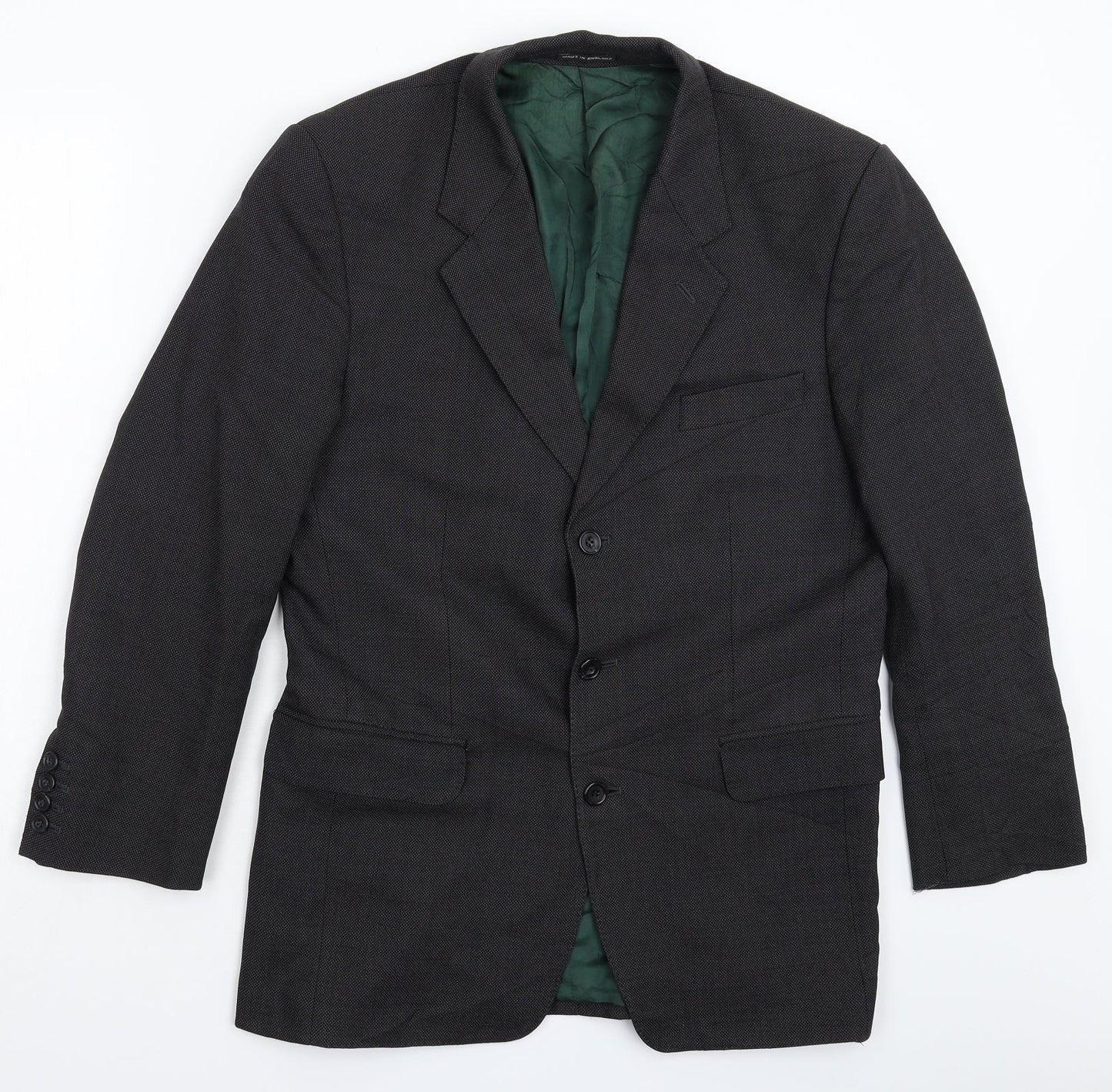 Norton Townsend Mens Black   Jacket Suit Jacket Size 38