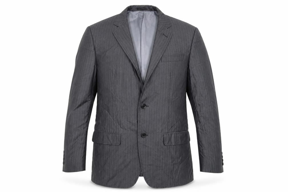 Primark Mens Grey Striped  Jacket Suit Jacket Size 36
