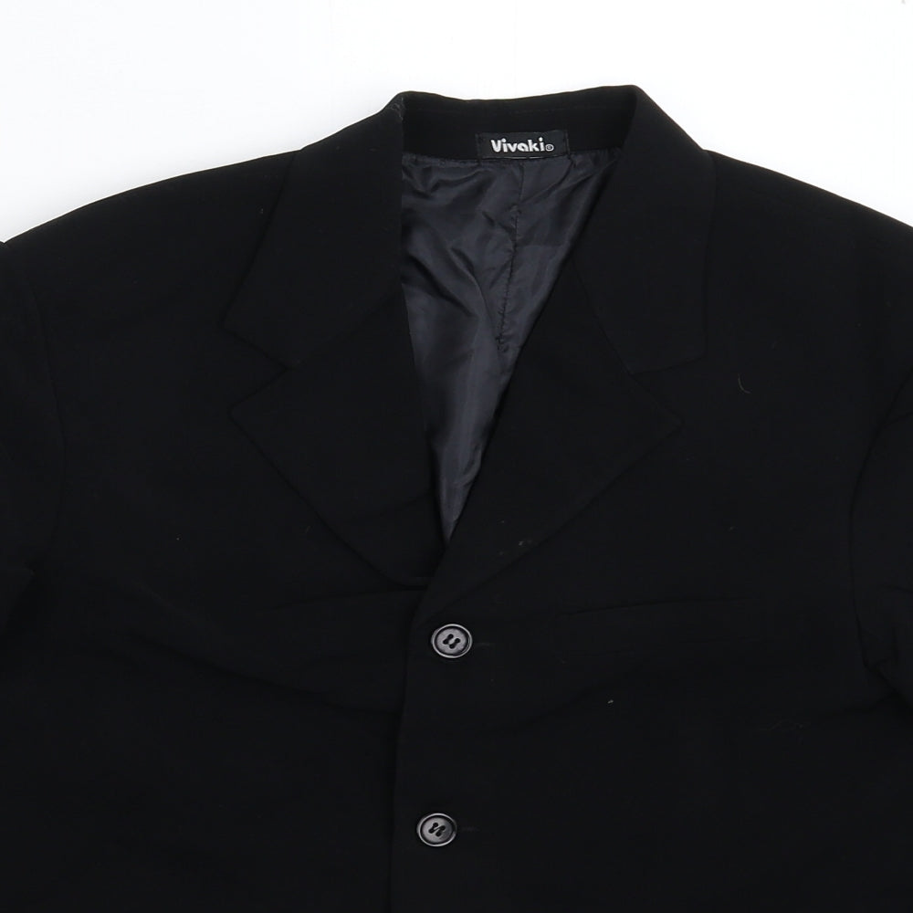 VivaKi Womens Black   Jacket Suit Jacket Size 10
