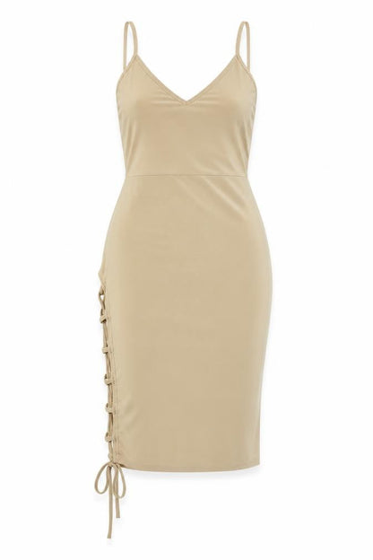 Boohoo Womens Beige Colourblock  A-Line  Size 6