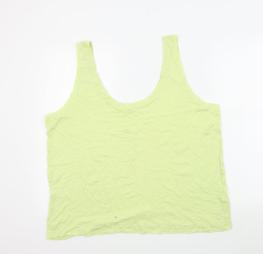 M&S Womens Yellow Colourblock  Basic T-Shirt Size 20