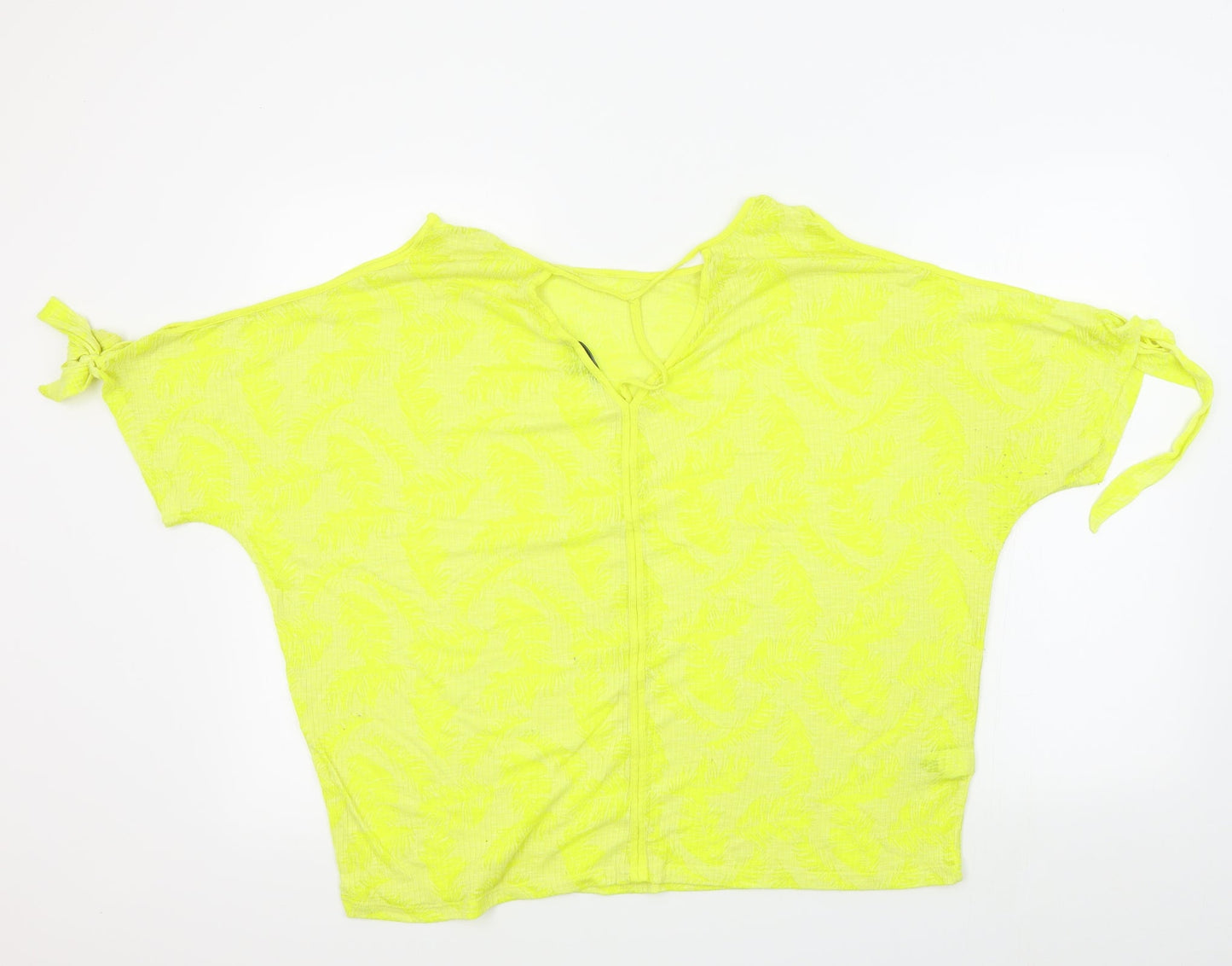 NEXT Womens Yellow Colourblock  Basic T-Shirt Size 18