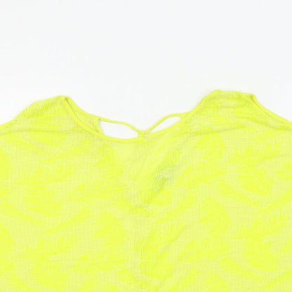 Next Womens Yellow Colourblock  Basic T-Shirt Size 18