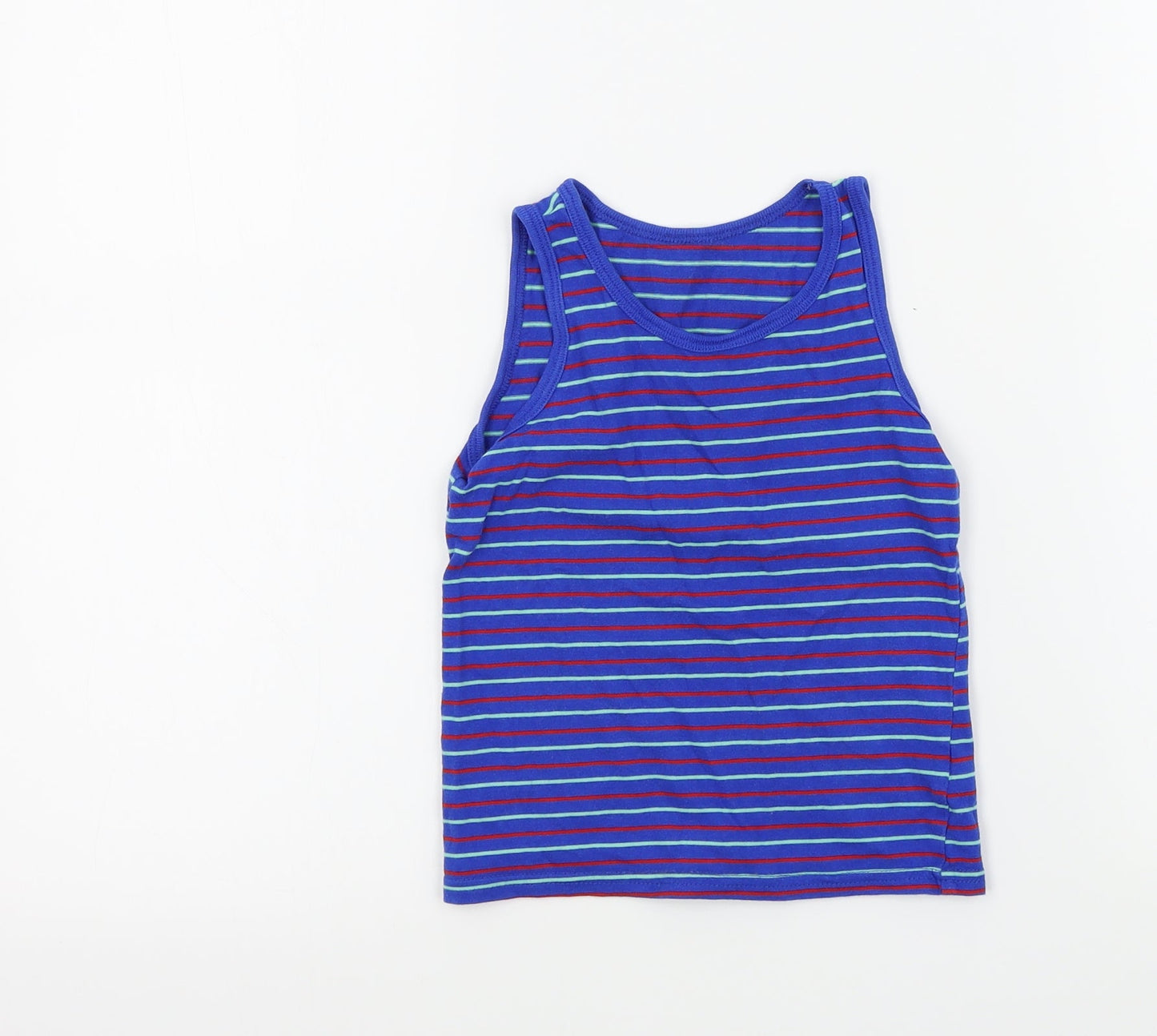 George Boys Blue Striped  Basic T-Shirt Size 4-5 Years