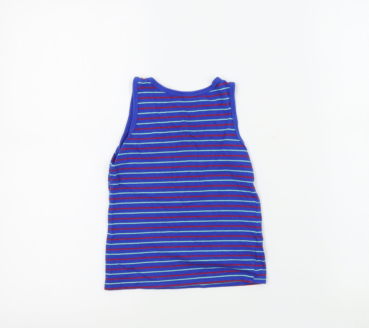 George Boys Blue Striped  Basic T-Shirt Size 4-5 Years