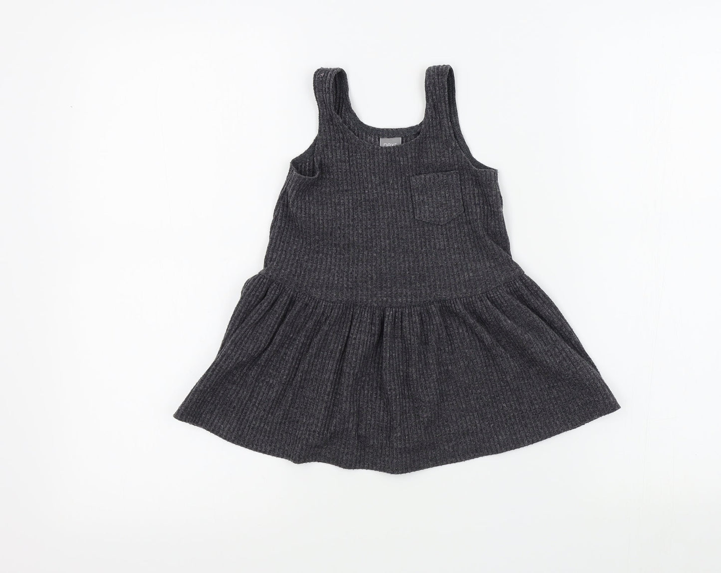 NEXT Girls Grey Chevron  Fit & Flare  Size 12-18 Months