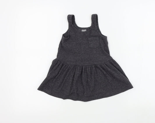 NEXT Girls Grey Chevron  Fit & Flare  Size 12-18 Months