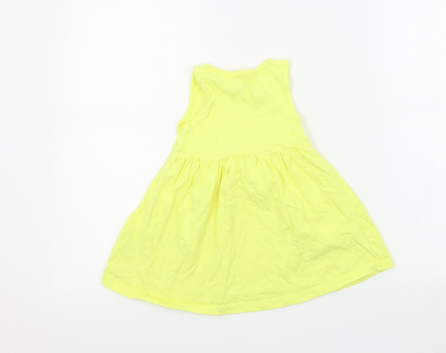 YOUNG DIMENTIONS Girls Yellow   Fit & Flare  Size 2-3 Years