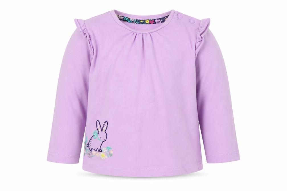 Mini Club Girls Purple Colourblock  Basic T-Shirt Size 9-12 Months