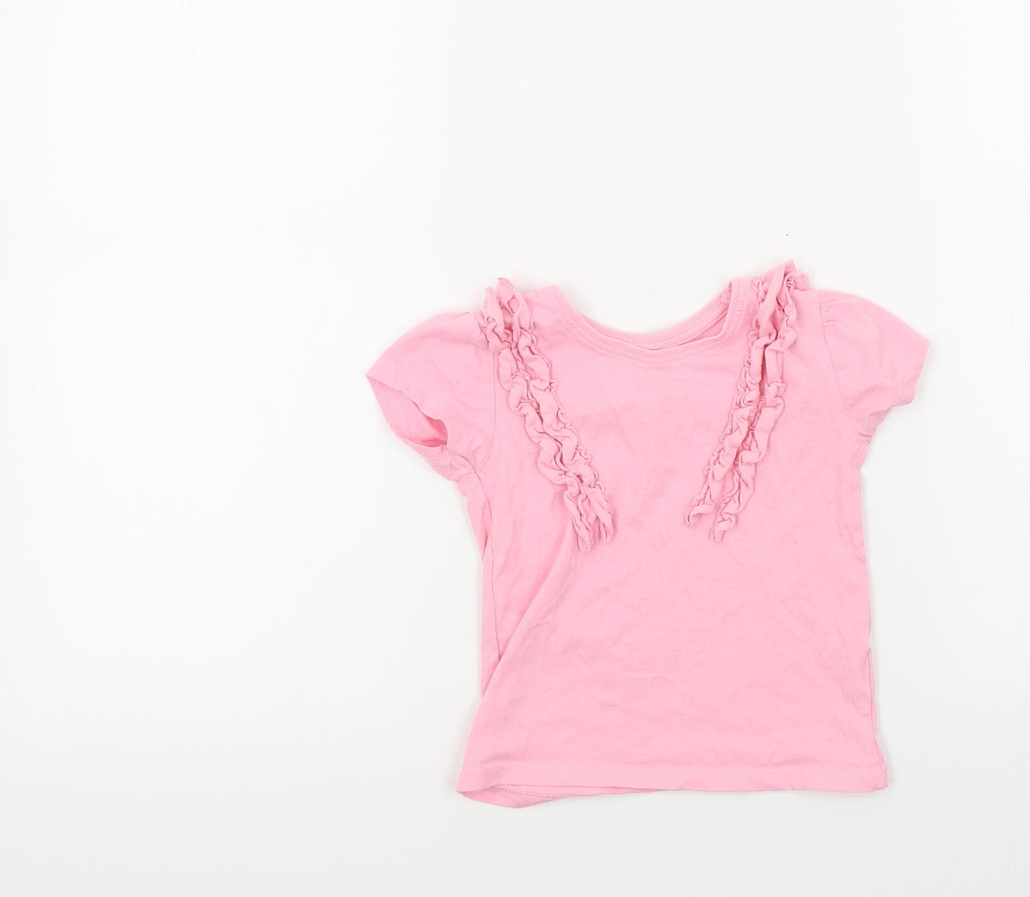Primark Girls Pink Colourblock  Basic T-Shirt Size 2-3 Years