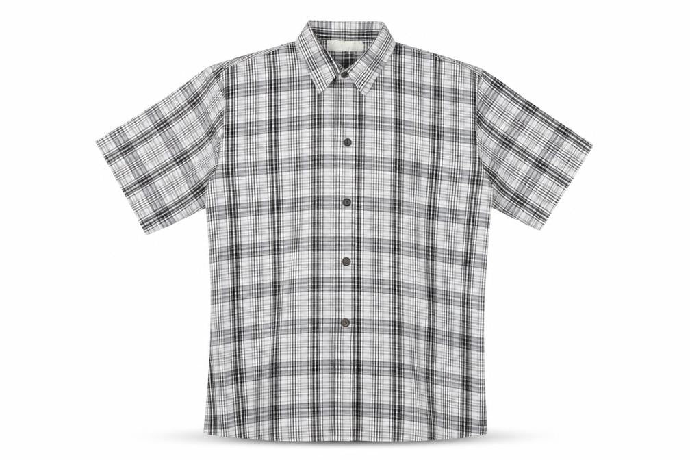 Christopher Marcus Mens Black Check   Button-Up Size XL