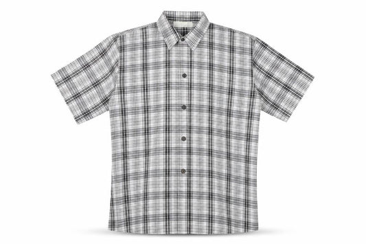 Christopher Marcus Mens Black Check   Button-Up Size XL