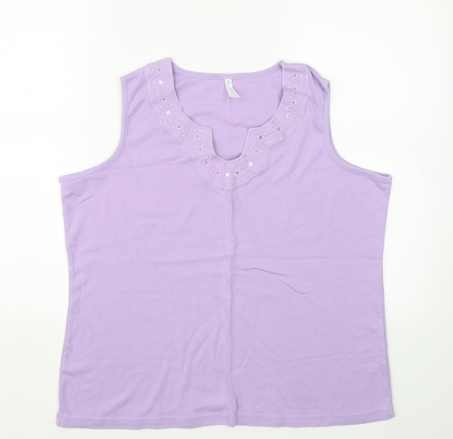 BM Womens Purple   Basic Tank Size XL