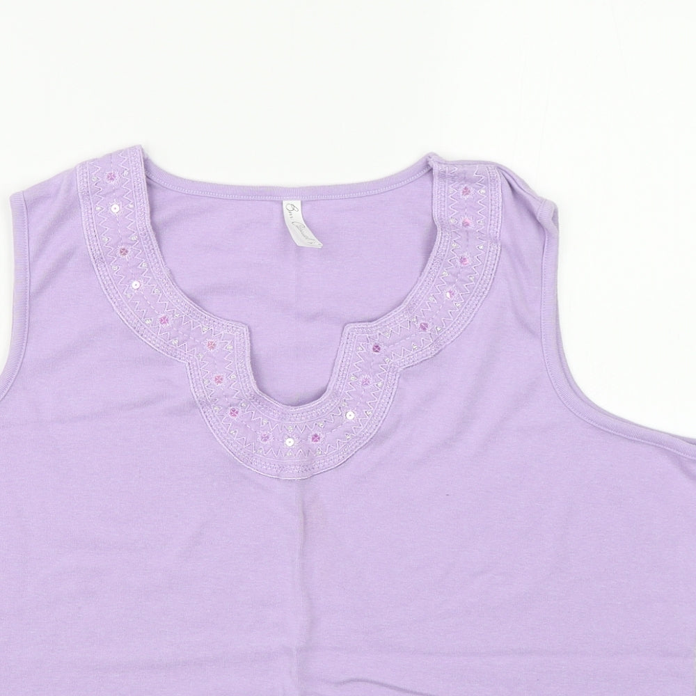BM Womens Purple   Basic Tank Size XL