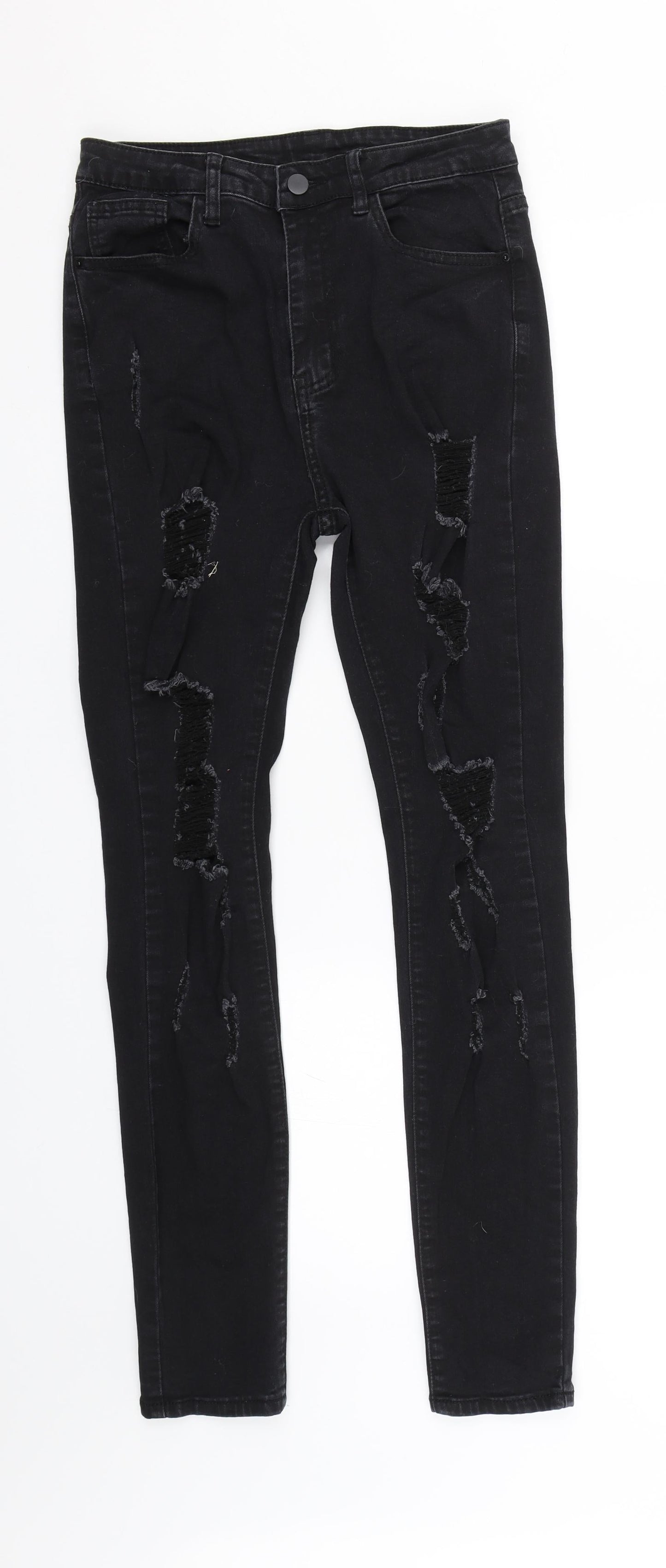 Shien Womens Black  Denim Skinny Jeans Size S L27 in