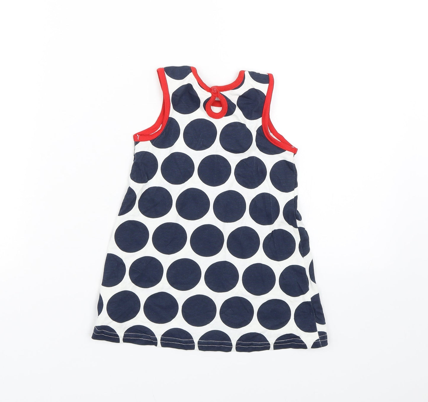 George Girls Blue Polka Dot  Tank Dress  Size 9-12 Months
