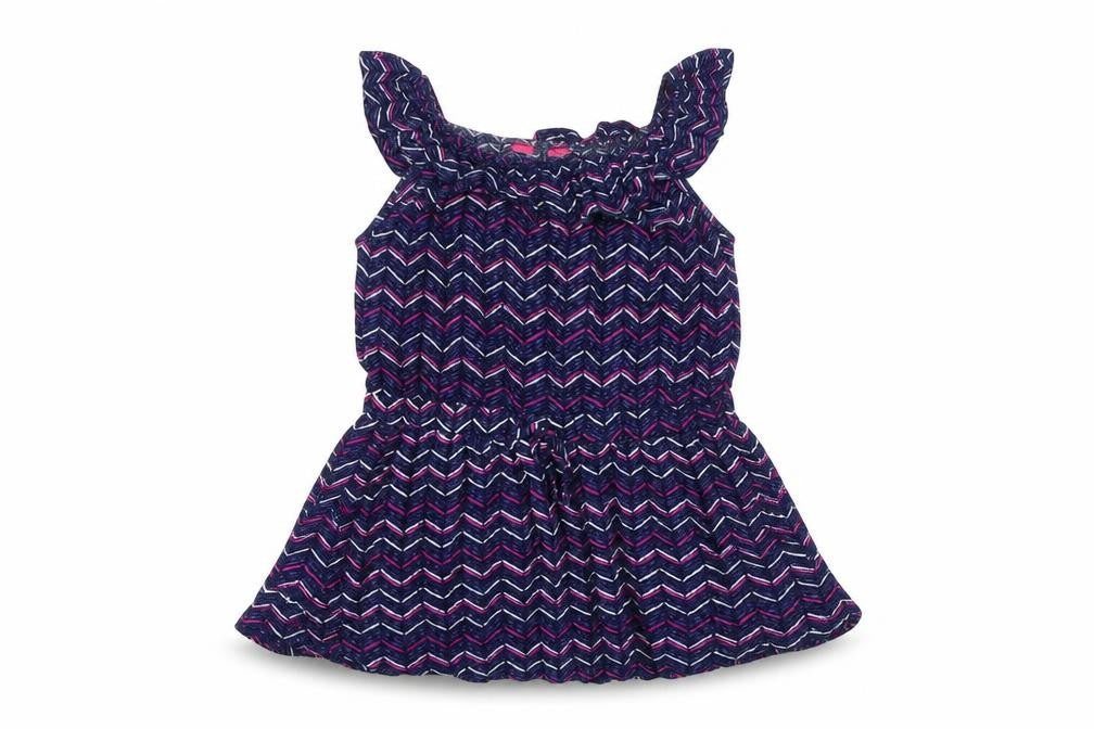 Young Dimension Girls Blue Striped  Tank Dress  Size 12-18 Months