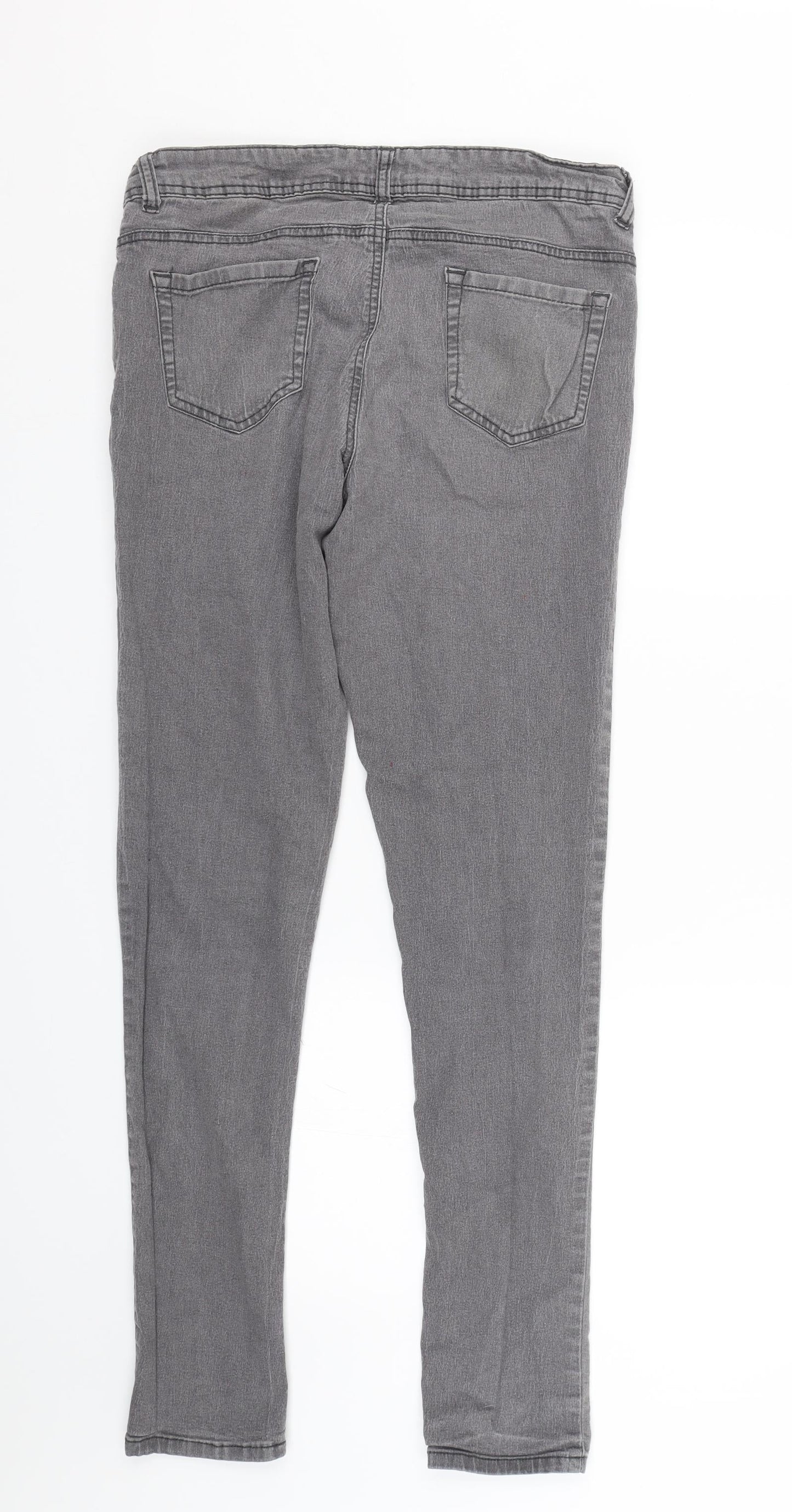 Denim co Womens Grey  Denim Skinny Jeans Size 14 L30 in