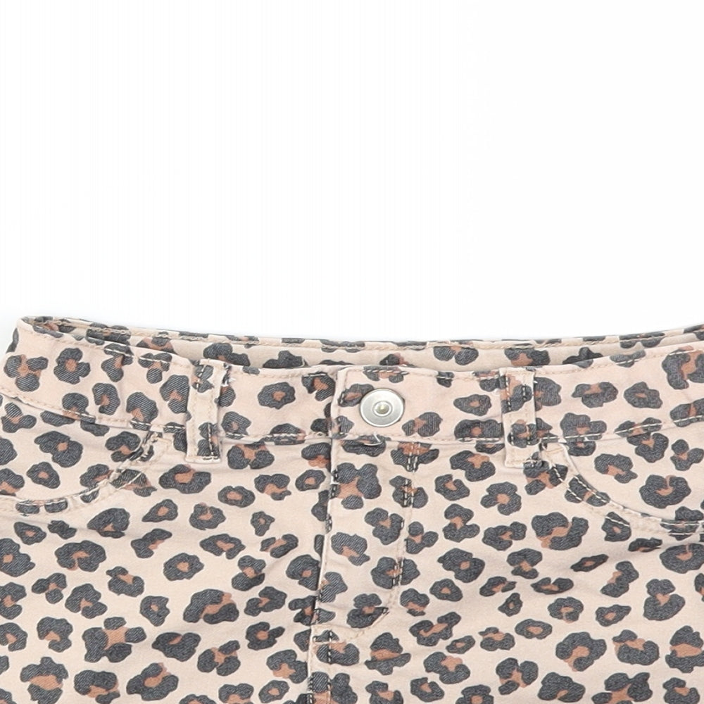 H&M Girls Pink Animal Print  A-Line Skirt Size 7 Years