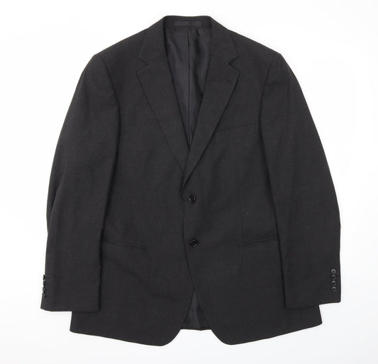 M&S Mens Black Houndstooth  Jacket Blazer Size 42