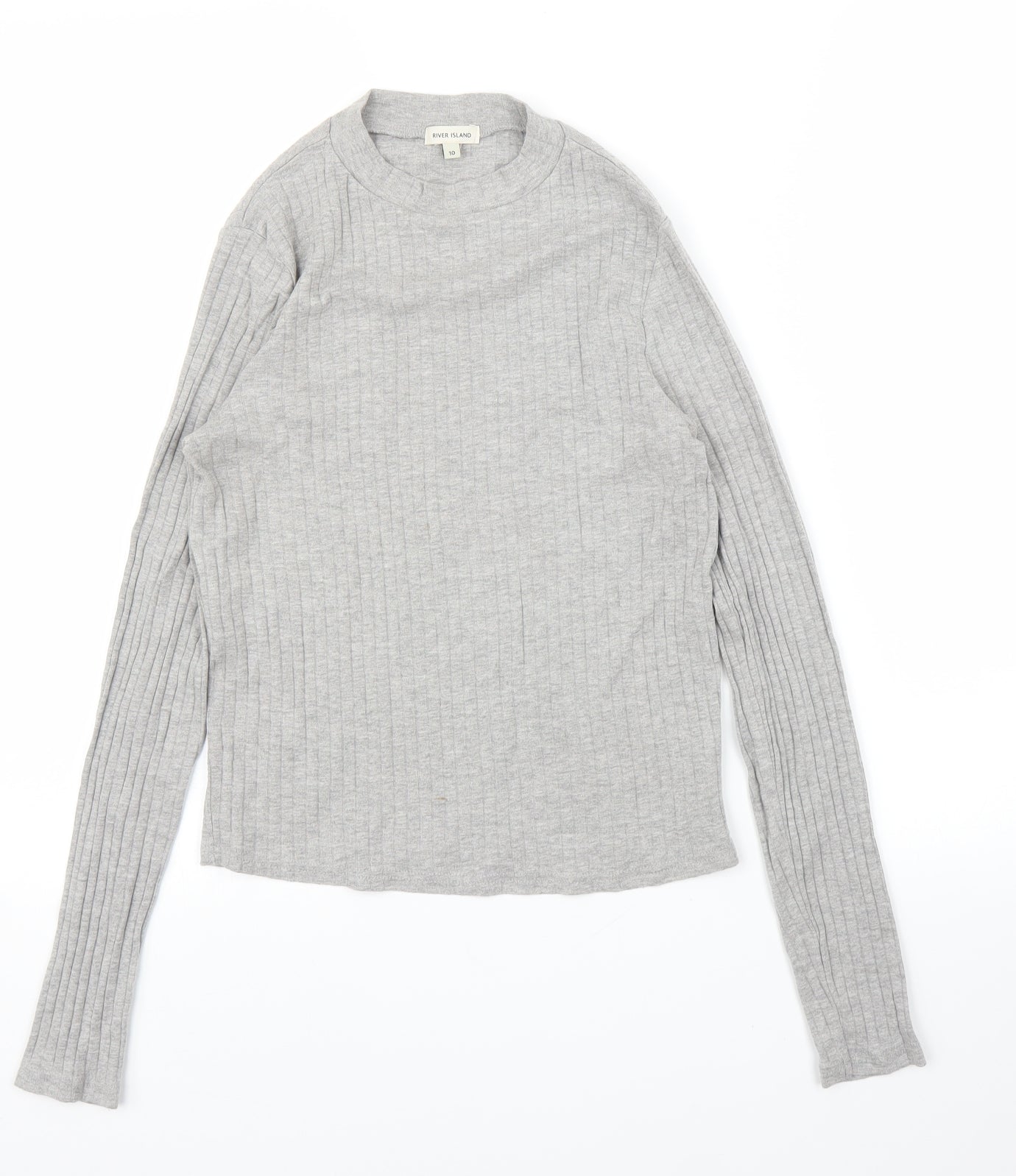 River Island Womens Grey   Basic T-Shirt Size 10