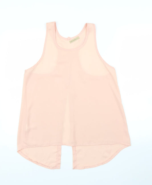 Only Fashion Womens Pink   Basic Blouse Size M  - Split down back