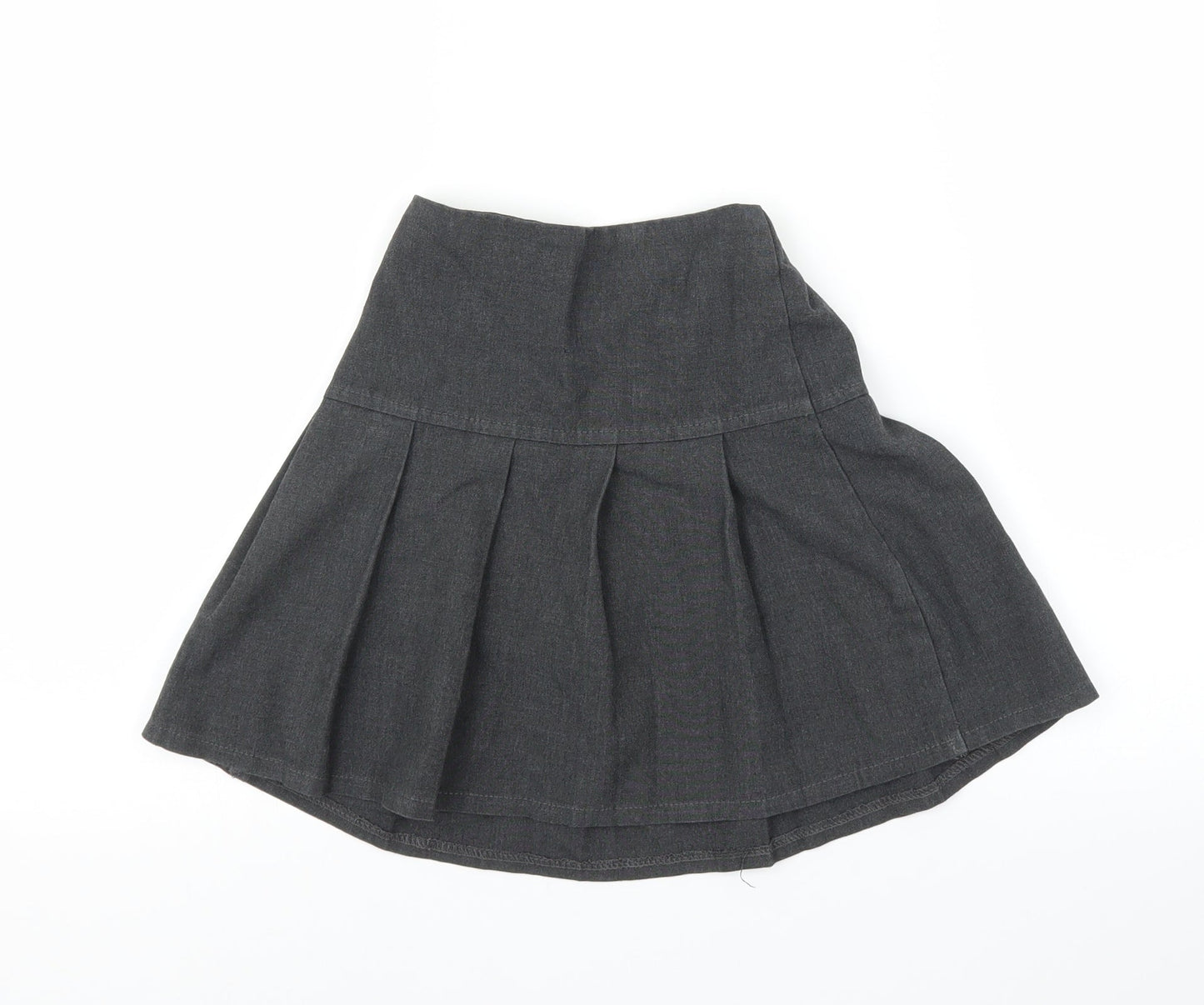 M&S Girls Grey   Pleated Skirt Size 7-8 Years