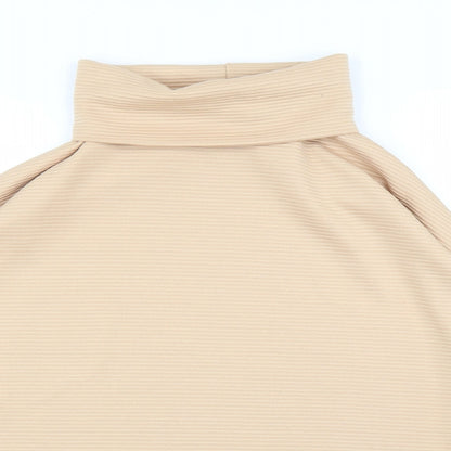 HOT!MESS Womens Beige   Basic Blouse One Size