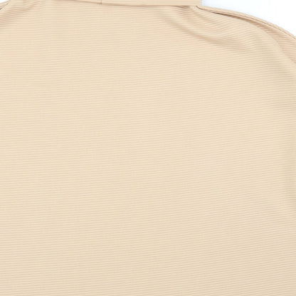 HOT!MESS Womens Beige   Basic Blouse One Size