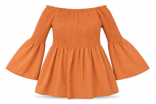 Front view of Missguided women’s orange a-line, size UK 10