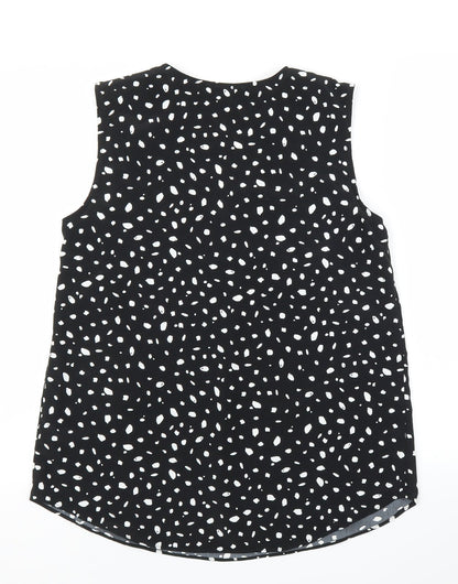 Back view of Principles women’s black basic blouse, size UK 10