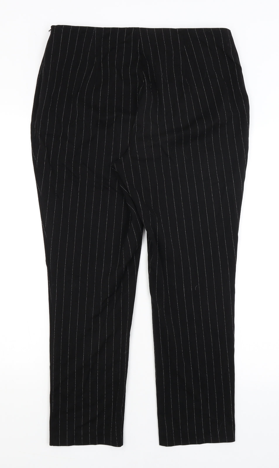 Very Womens Black Striped  Dress Pants Trousers Size 14 L26 in