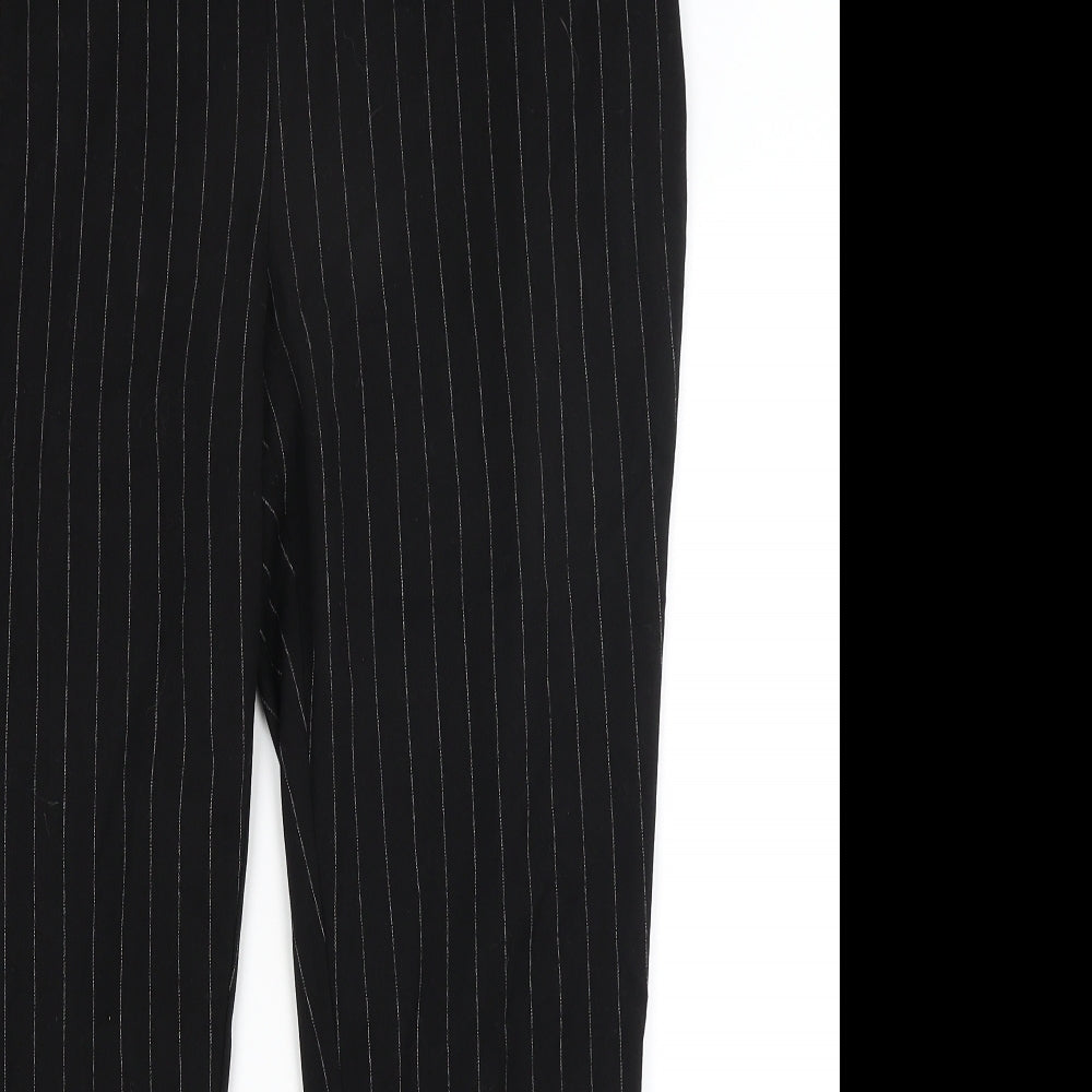 Very Womens Black Striped  Dress Pants Trousers Size 14 L26 in