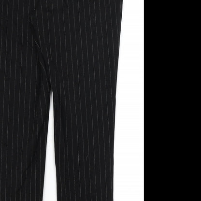 Very Womens Black Striped  Dress Pants Trousers Size 14 L26 in