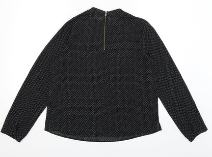 Back view of Atmosphere women’s black basic blouse, size UK 14