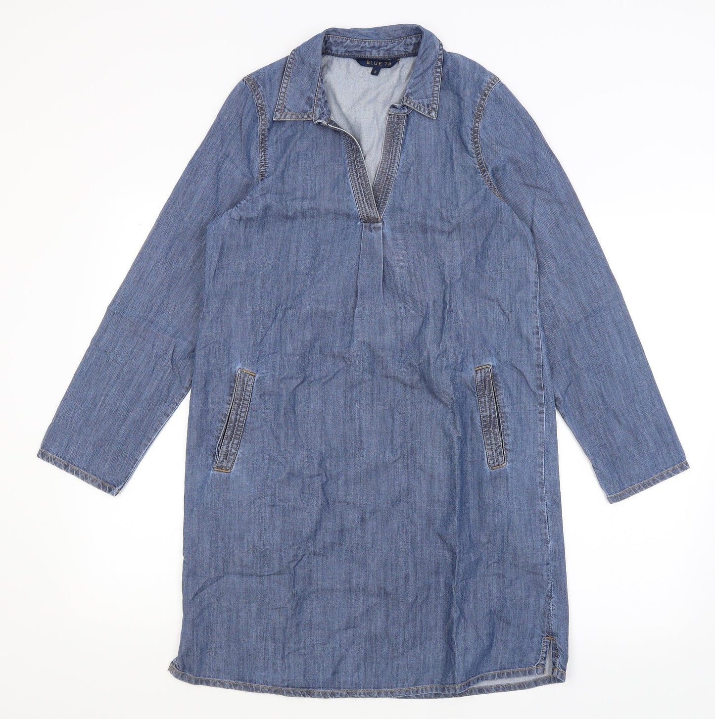 Blue 73 Womens Blue   A-Line  Size 8