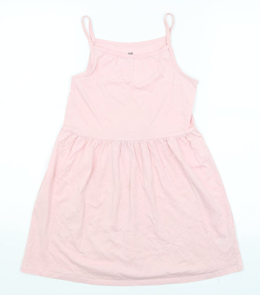 H&M Girls Pink   Fit & Flare  Size 9-10 Years