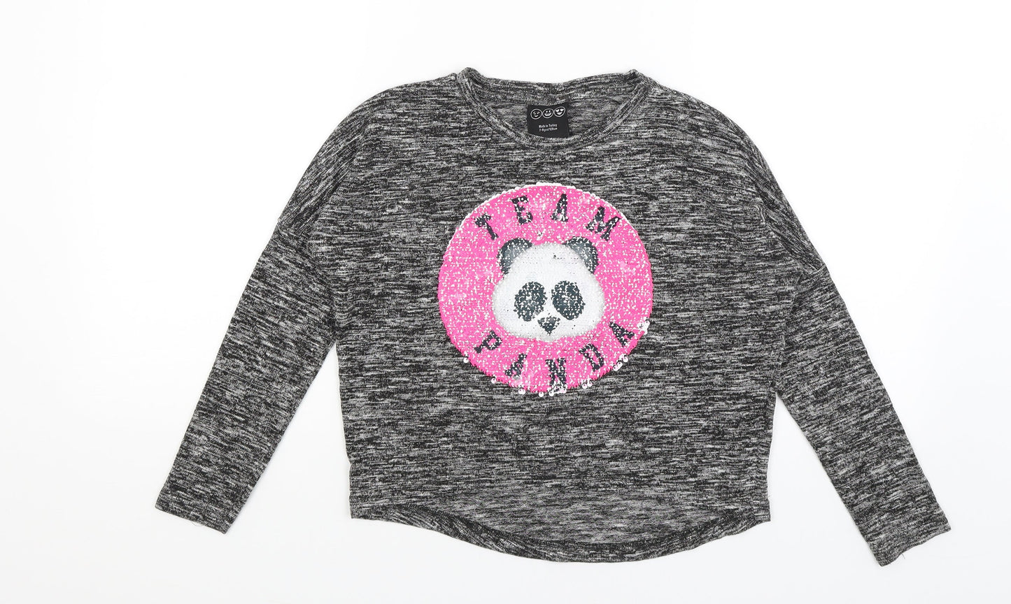 Young Dimension Girls Grey   Pullover Jumper Size 7-8 Years  - Team Panda
