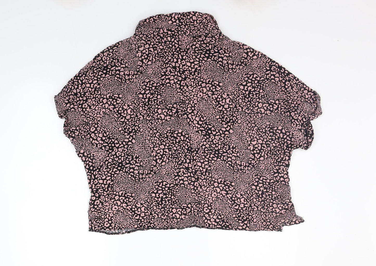 Matalan Womens Pink Animal Print  Basic Button-Up Size 20