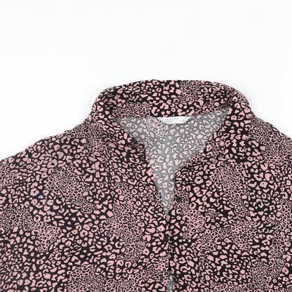 Preloved Matalan Womens Pink Animal Print  Basic Button-Up Size 20 - Detail