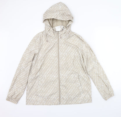 Marks & Spencer Womens Beige Geometric  Jacket Coat Size M
